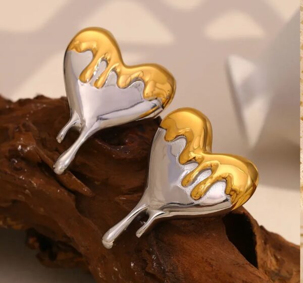 Aretes Corazon Derretido